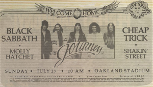 Journey @ Coliseum Stadium - Oakland, Californie, Etats-Unis [27/07/1980]