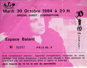Dio @ Espace Balard - Paris, France [30/10/1984]