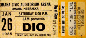 Dio @ Civic Auditorium Arena - Omaha, Nebraska, Etats-Unis [26/01/1985]