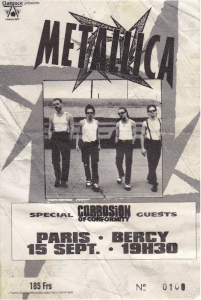 Metallica @ Accor Arena (ex-AccorHotels Arena, ex-Palais Omnisports Paris Bercy) - Paris, France [15/09/1996]