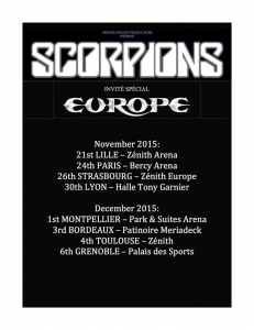 Scorpions @ Patinoire Meriadeck - Bordeaux, France [03/12/2015]