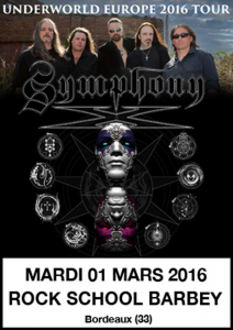 Symphony X @ Rock School Barbey - Bordeaux, France [01/03/2016]