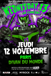 Wednesday 13 @ Le Divan du Monde - Paris, France [12/11/2015]