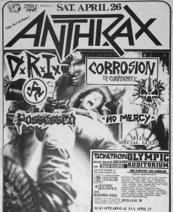Anthrax @ Olympic Auditorium - Los Angeles, Californie, Etats-Unis [26/04/1986]