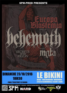 Behemoth @ Le Bikini - Toulouse, France [23/10/2016]
