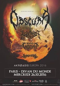 Obscura @ Le Divan du Monde - Paris, France [26/10/2016]