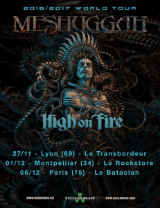 Meshuggah @ Le Transbordeur - Villeurbanne, France [27/11/2016]