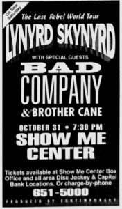 Lynyrd Skynyrd @ Show Me Center - Cape Girardeau, Missouri, Etats-Unis [31/10/1993]