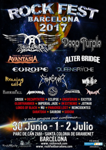 Rock Fest Barcelona 2017 @ Parc de Can Zam - Barcelone, Espagne [30/06/2017]