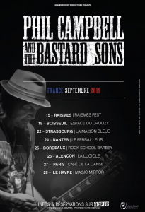 Phil Campbell And The Bastard Sons @ Rock School Barbey - Bordeaux, France [25/09/2019]
